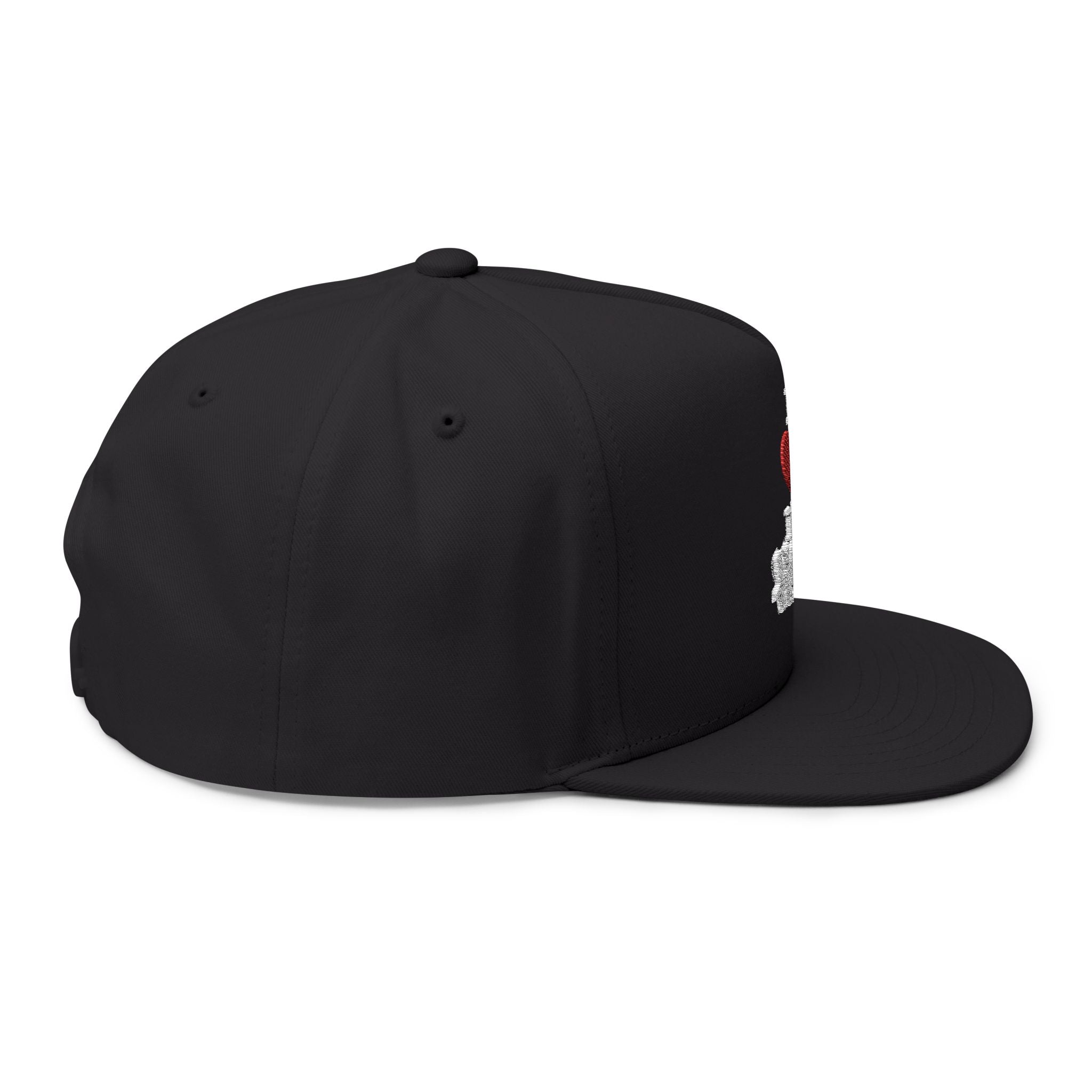 I Heart My Hood Embroidered Flat Bill Cap