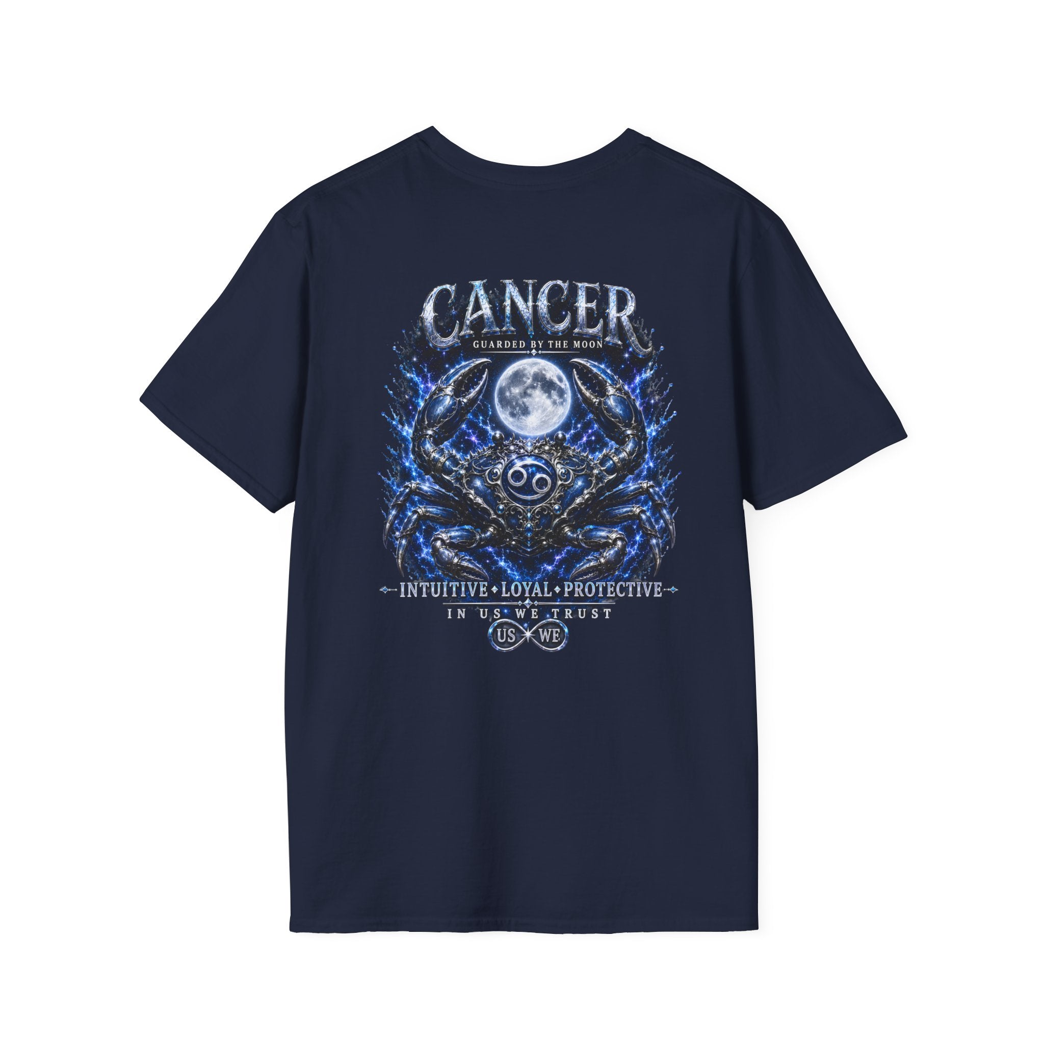 King Cancer The Protector USWE Ecliptok T-Shirt — Cancer Constellation Moon Crab Astrology Tee