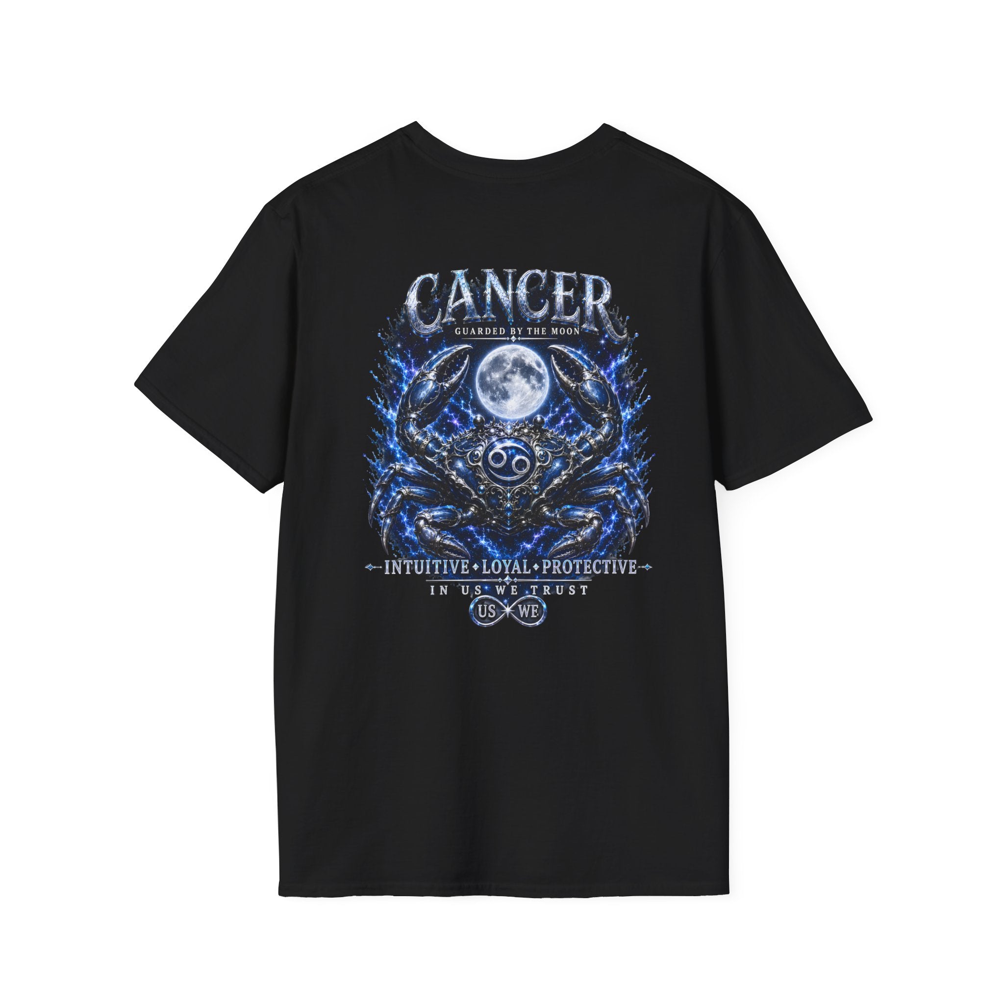 King Cancer The Protector USWE Ecliptok T-Shirt — Cancer Constellation Moon Crab Astrology Tee