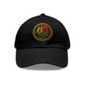 USWE Leather Patch Dad Hat — Vintage Gold Emblem Baseball Cap