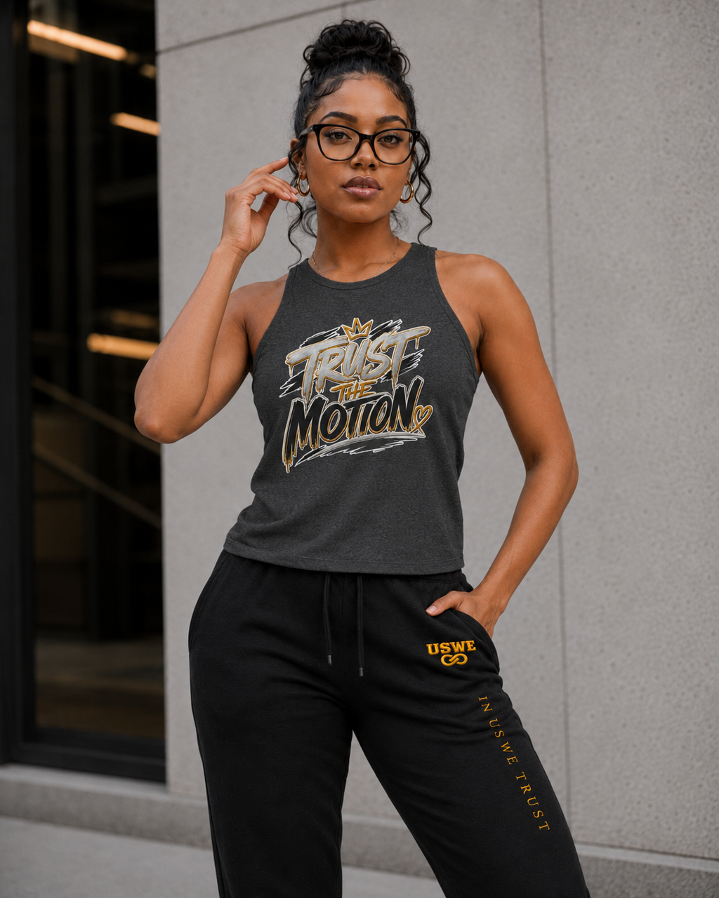 Trust The Motion -In Us We Trust Legacy Crop Top