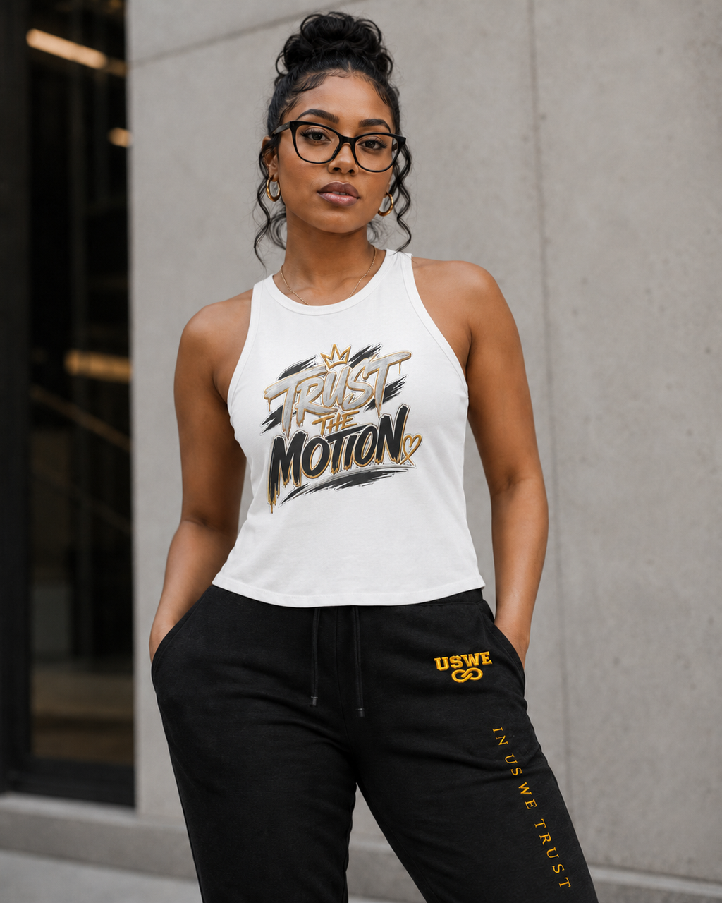 Trust The Motion -In Us We Trust Legacy Crop Top