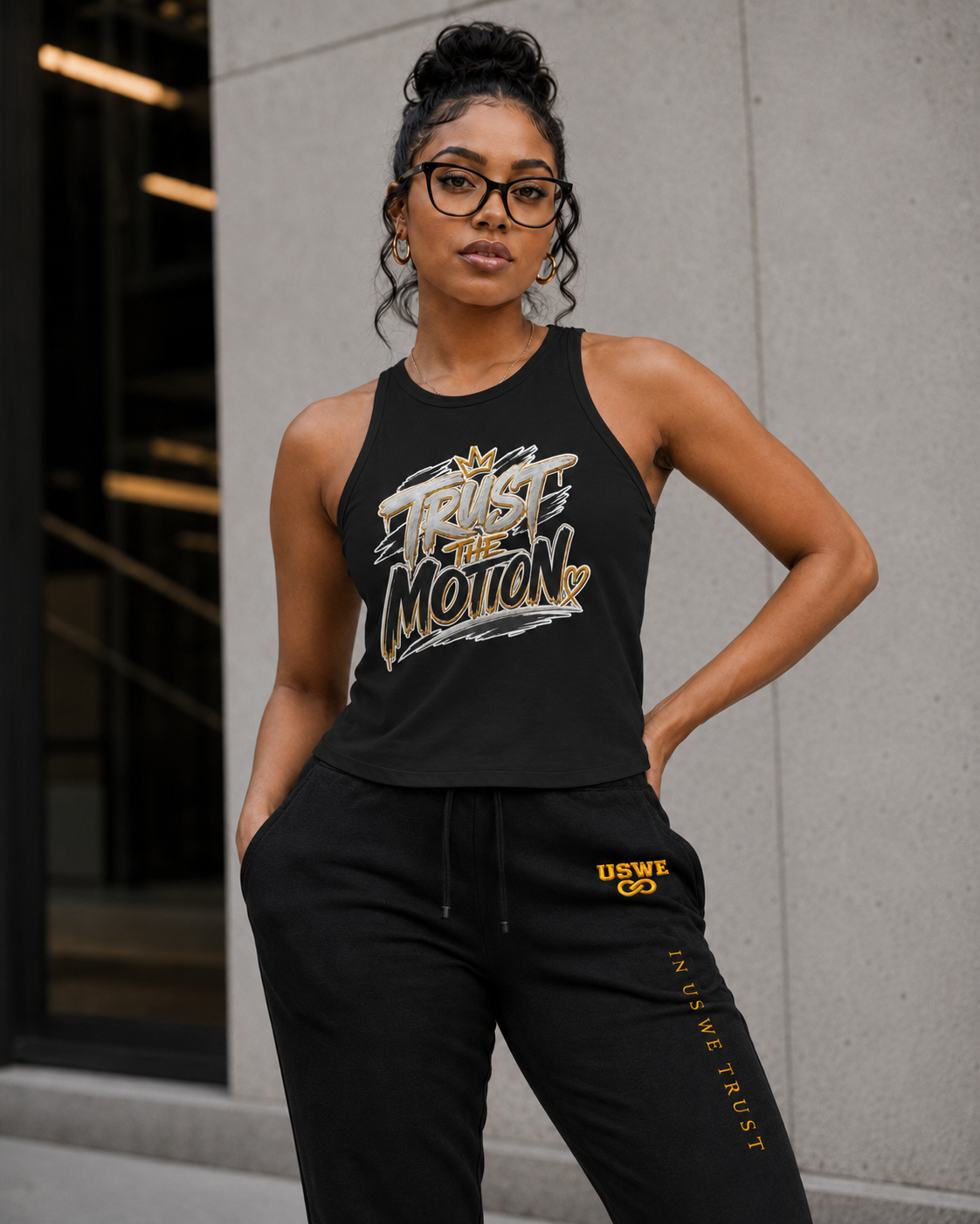 Trust The Motion -In Us We Trust Legacy Crop Top