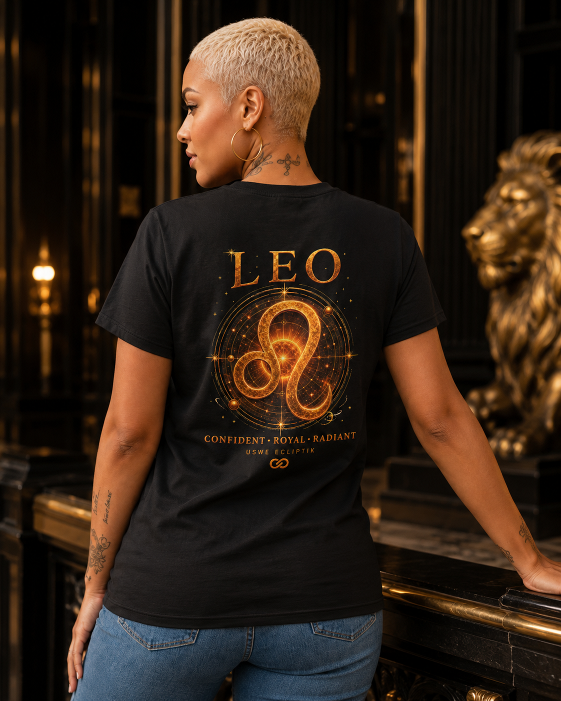 Queen Leo Born To Reign T‑Shirt USWE Ecliptik (Confident • Regal • Radiant)