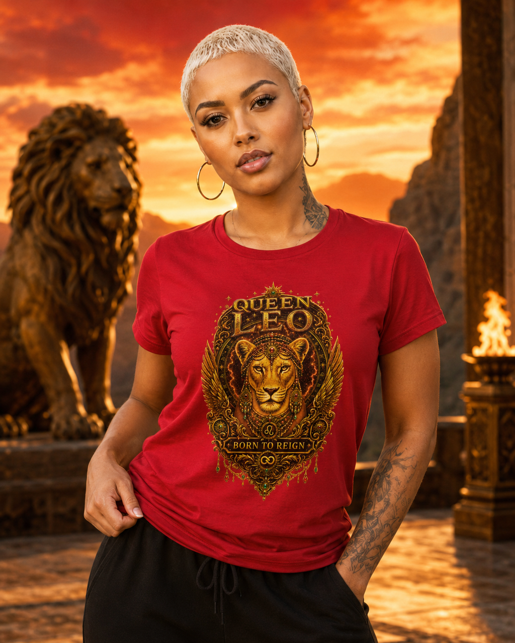 Queen Leo Born To Reign T‑Shirt USWE Ecliptik (Confident • Regal • Radiant)