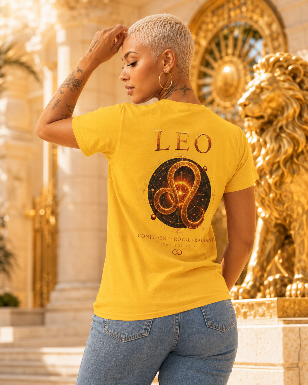 Queen Leo Born To Reign T‑Shirt USWE Ecliptik (Confident • Regal • Radiant)