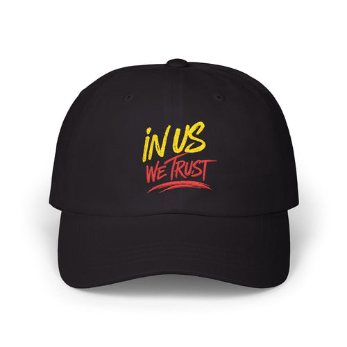 Dad Cap — "In Us We Trust" Embroidered White Baseball Hat